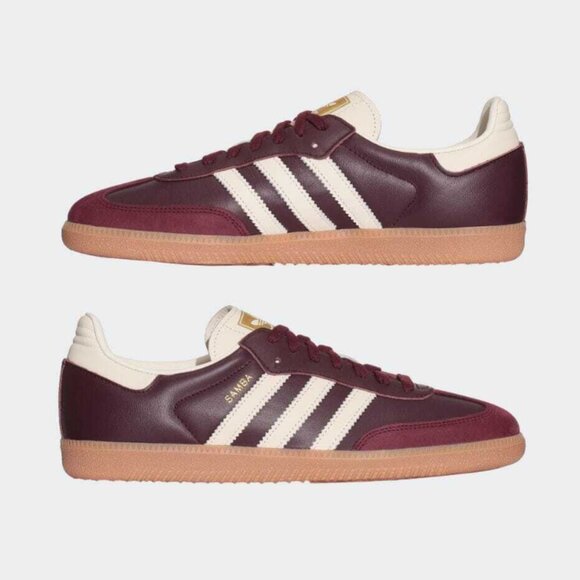 adidas Originals Samba OG Maroon Cream White Women's Size ID0477 - Picture 1 of 11